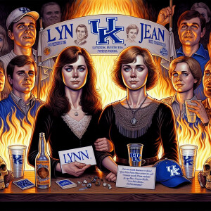 Create an image depicting two women showing their support for th...