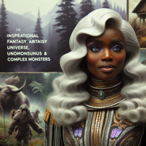 A beautiful huntress from the “Monster Hunter” series with dark...