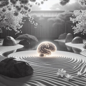 Imagine a high-definition visualization of a serene and calm min...