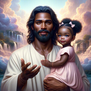 Create a 3D realistic artwork featuring the phrase 'Jesus Saves'...