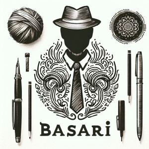 Draw a logo for the men's clothing brand "BASARI"