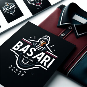 Draw a logo for the men's clothing brand "BASARI"