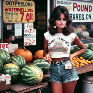 color film photograph from the early seventies of a stunning 25-...