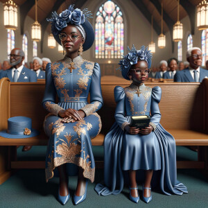 Adjust the 3-D realistic image to depict the African-American gr...