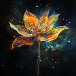 flower in space