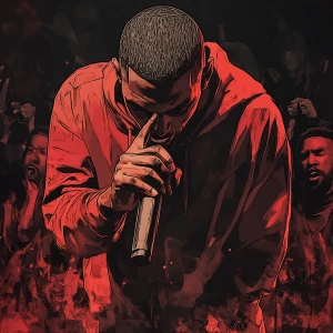 Design a rap album cover " КАРТИНА ФЕРЗЯ НА ШАХМАТНОЙ ДОСКЕ  В Ч...