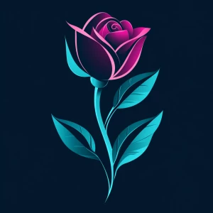 Design a company logo featuring a stylized rose, incorporating t...