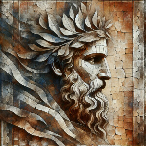 "Craft an abstract portrait that captures both the essence of Ju...