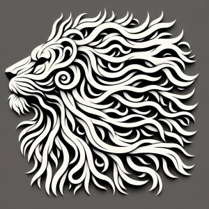 Create a minimalistic black and white 2.5d base relief art piece...