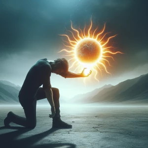 With the sun in my hand
Gonna throw the sun
Way across the land-...