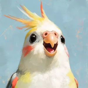 cute smiling cockatiel