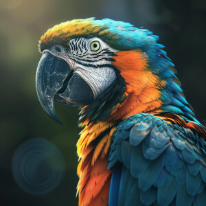 realistic parrot
