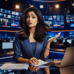 A mainstream media reporter with a puzzled expression beginning...