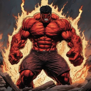 Red Hulk fire