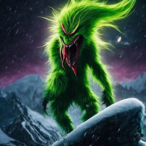 Imagine the Grinch infused with the sinister power of a Venom sy...