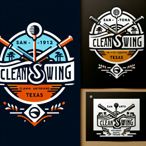 Create a sleek, and elegant logo for 'Clean Swing', a company of...