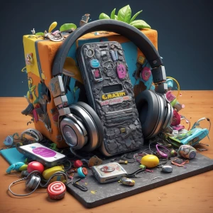 Phone,headphones, chilling,social, art,food,towel,apricot, tsuna...