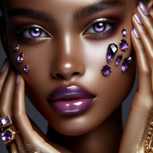 "Create a hyper-realistic portrait of a light-skinned African-Am...