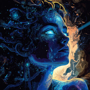 Create an 8K resolution vector portrait of Athena, featuring her...