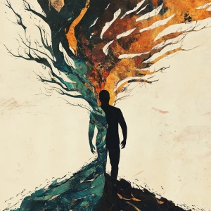 Compose an inspiring visual representation of an individual triu...