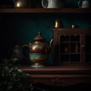 In the dim-lit corners of an old, abandoned kitchen, an unassumi...