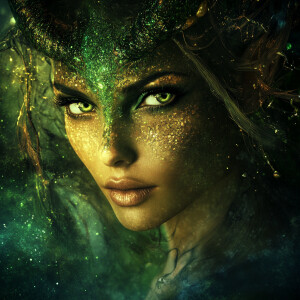 Taurus: Rising from the void, this graceful female entity embodi...