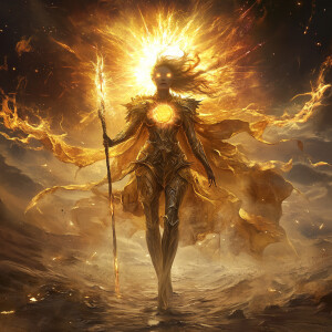 Create a hyperrealistic, cinematic digital art portrait of Solar...