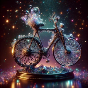 High-resolution digital artwork of a delicate and transparent ob...