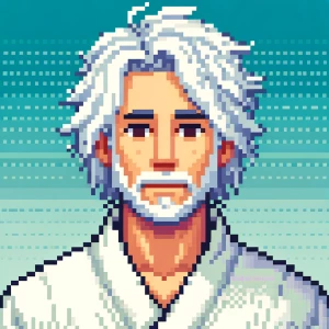 A white haired Man named Lucio... his character the calmer he ge...