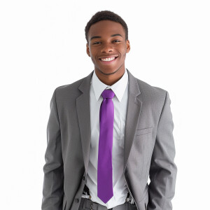 A man wearing a suit.

The Suit Color is Gray

The Tie Color is...