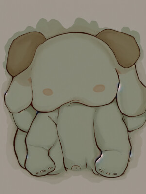 Sweet baby elephant bedtime, charming and whimsical, soft forest...