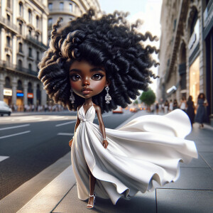 A highly detailed hyper realistic digital artwork of a stylish c...