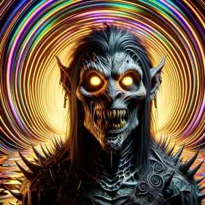 Ultra-realistic, phantasmagoric horrorcore hyper-detailed dark f...