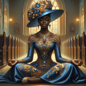 Craft an illustration that evokes spirituality and a profound co...