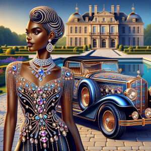 Create a vibrant, 3-D realistic illustration of an light skin, H...