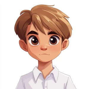 Create a character in the style of GTA artwork depicting a young...