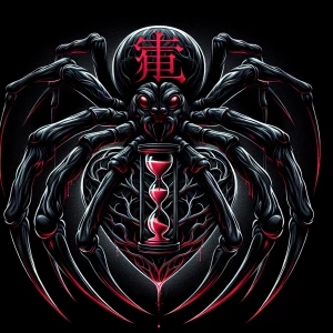 a graphic-style illustration featuring Japanese typography, cent...