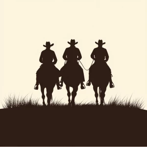 Design a silhouette depicting three successive family generation...