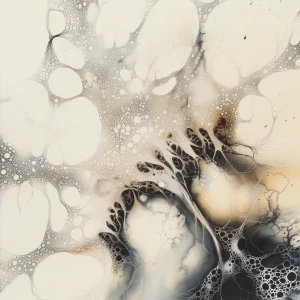 Create a watercolor painting depicting a shimmering neural netwo...