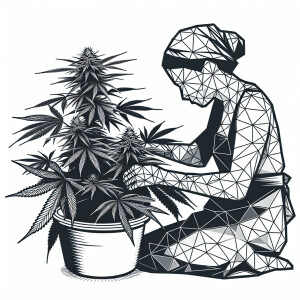 minimalistic polygonal weed grower