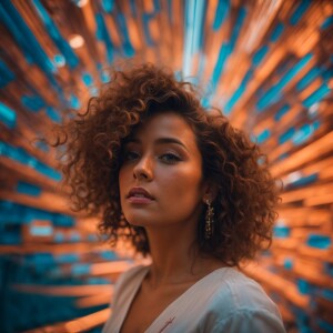 Una chica radiante por haber alcanzado su objetivo de pérdida de...