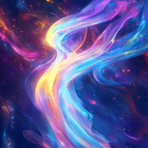 In the vivid world of a scifi universe, a luminous plasma phanto...