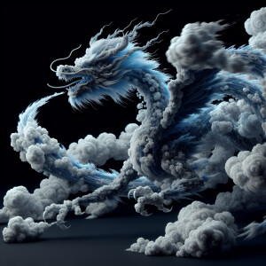 A Stormcloud dragon 3D animated motion graphics UHD 8K