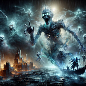impeccable dark art resolution, detailed horrorcore combined wit...