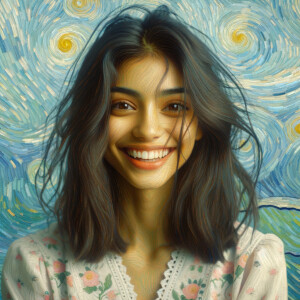 Young woman smiling