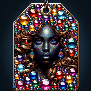 Design a tag that encapsulates a beautiful, colorful depiction o...