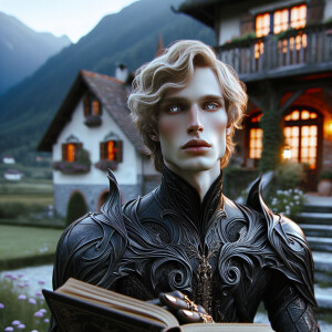 Caranthir-Ar-Fieniel from the Witcher. Black eldritch armor. Pal...