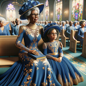 Adjust the 3-D realistic image to depict the African-American gr...