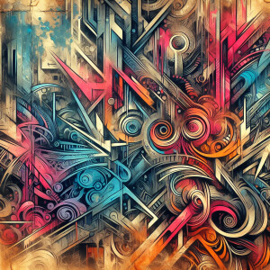 Create a closeup realistic grunge style grafitti background