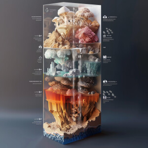 Create a visually stunning 3D infographic showcasing the flow of...